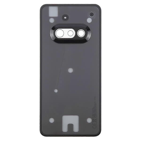 Til Nothing Phone 3a A059 Hærdet Glas Bagside med Kamerarammebeskyttelse Black
