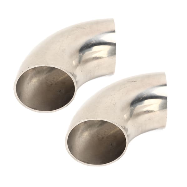 2 stk. 90 Graders Albue Wastegate Dump Valve Rør 1,5 tommer Rustfrit Stål Universal Pasform til Biler