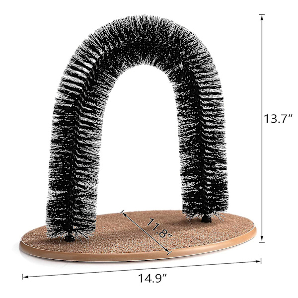 Cat Arch självvårdande och massageborsteleksak, scratcher pads för sällskapsdjur Hår