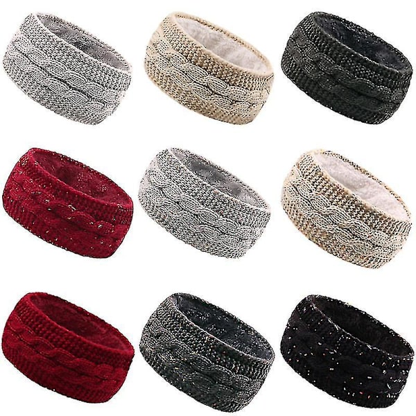 Vinterstrikket pannebånd Chunky Twist Strikket pannebånd Varmekabelstrikket pannebånd Elastisk heklet flettet hårbånd