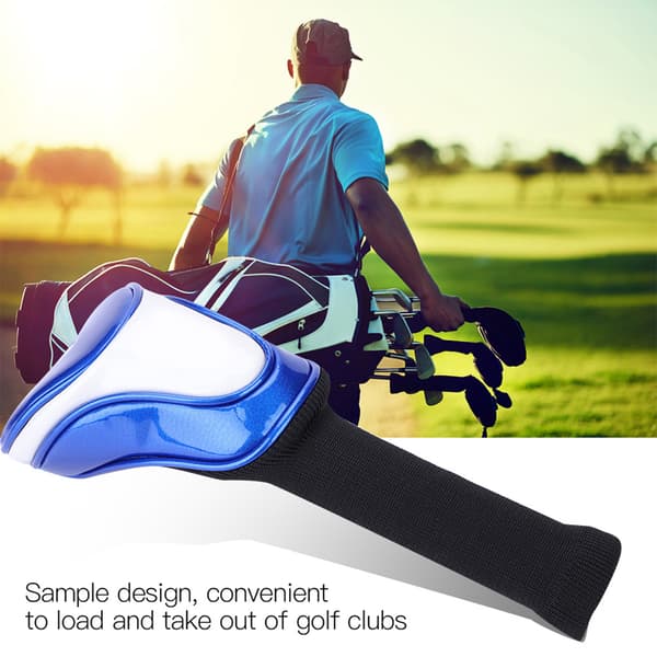 Blå PU Elastisk Bomull Golfkølle Driver Headcover Golfer Tilbehør for #5 Wood