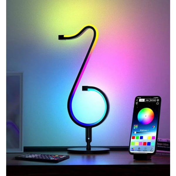 LED skrivebordslampe Moderne design med fjernkontroll RGB bordlampe for stue