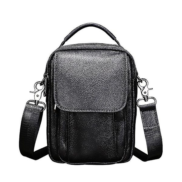Liten läderväska för män Crossbody-handväska axelremsväskor för män Handväska Daypack Magnetisk spänne-wtake