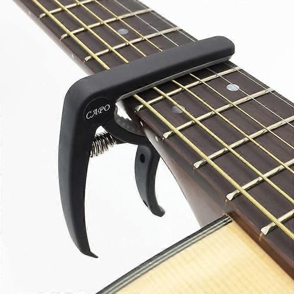 Plastgitarrcapo for 6-strengs akustisk klassisk elgitar stemmeklemme musikkinstrumenttilbehør White