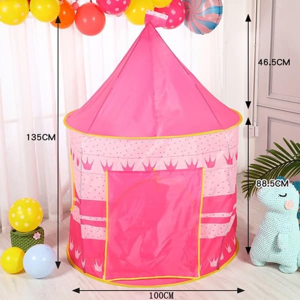 Børnetelt - VICMHUANG - Prinsessehus - 135 cm - Rosa - Til piger 5-12 år
