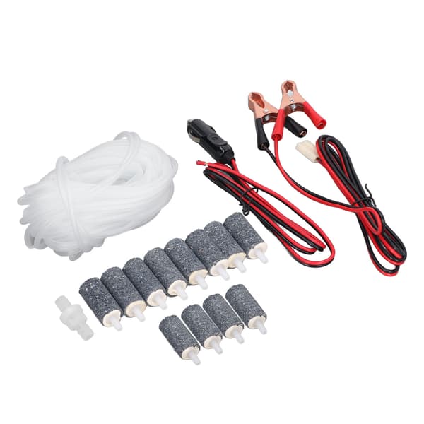 Luftpumpstillbehör Luftslang Backventil Bubbelsten Batteriklämma Kabelsats Kit MPQ-906