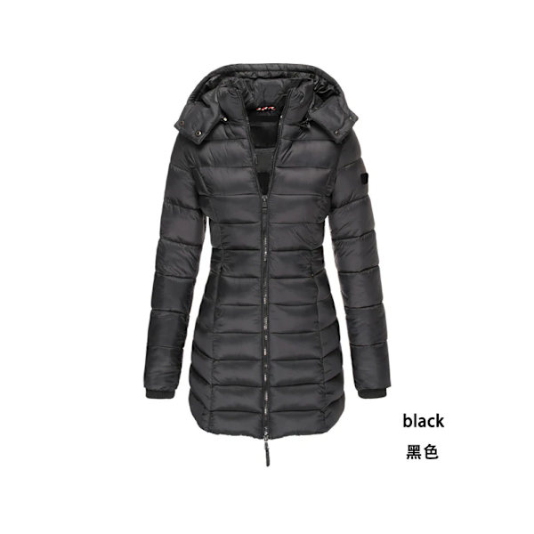 Kvinner Vinterfrakk Varm Hette Vindtett Down Parka Outdoor Jacket-Størrelse Verdi 2XL