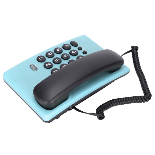 Multifunktionel fastnettelefon til kontor- og hotelbrug (blå)