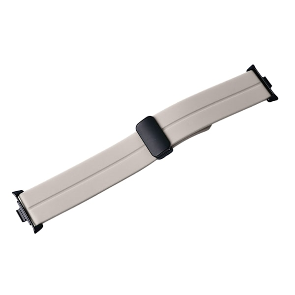 Silikon Magnetisk Foldbar Fleksibel Vandtæt Urrem til Mi Band 8 Pro - Vintage Hvid