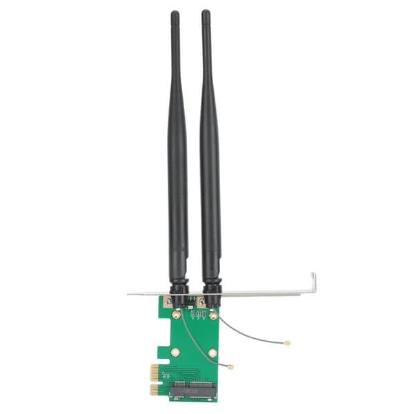 Mini PCIE til PCIE Adapterkort Trådløs Wifi Desktop Computer Netværkskonverter (6DB Antenne)