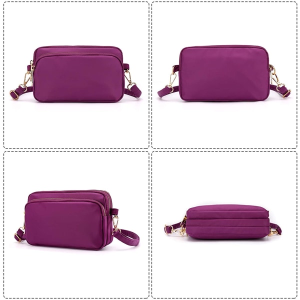 Kvinner Små Skuldervesker Multipockets Crossbody Lommebok Casual Wristlet Purses