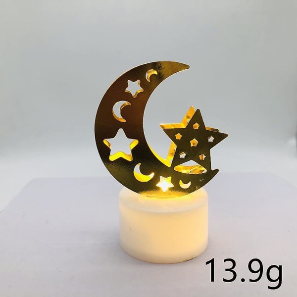 Ramadan Dekoration Moon Star Led Lantern String Lights Eid Mubarak Ramadan Kareem Dekor för hemmet Al-fitr Eid festtillbehör 4