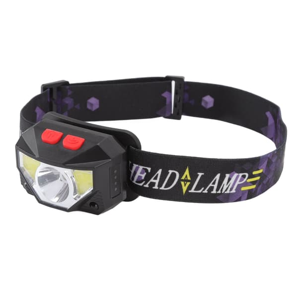 LED Utomhus Pannlampa ABS Mini Multifunktion USB Laddning COB Sensor Pannlampa
