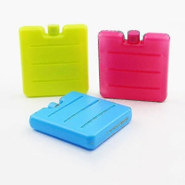 3 små mini-isbiter for kjølebag, matboks, camping, piknik, campingvogn Blue