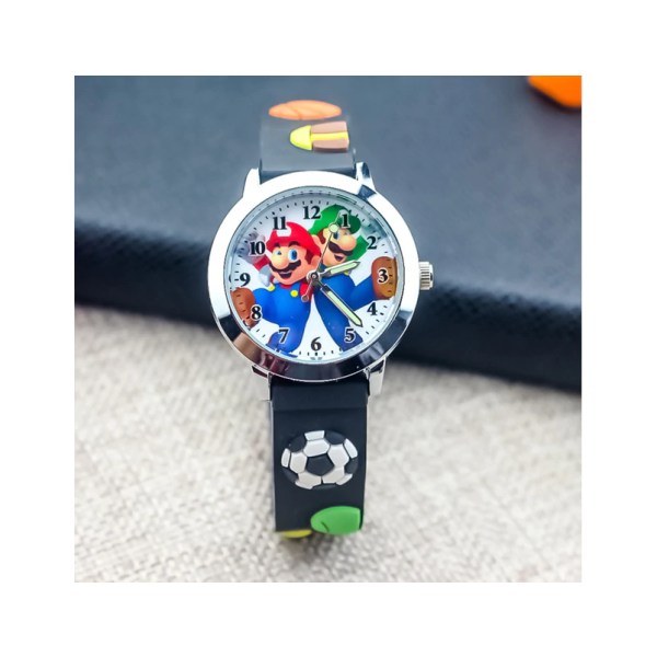 Super Mario Silikoni Rannekello Lasten 3D Sarjakuva Quartz Watch - A