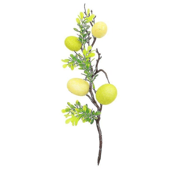 2st Påsksimulerade Ägg Löv Påsk Gröna Löv Dekor Fake Easter Tree Prop