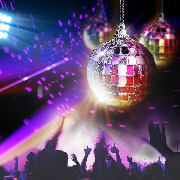 12 Stk Speilkuler Disco Dj Dans Dekorativ Scenebelysning Hjem