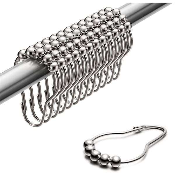 Bruseforhængskroge Ringe, rustfast metal dobbeltglidebrusekroge