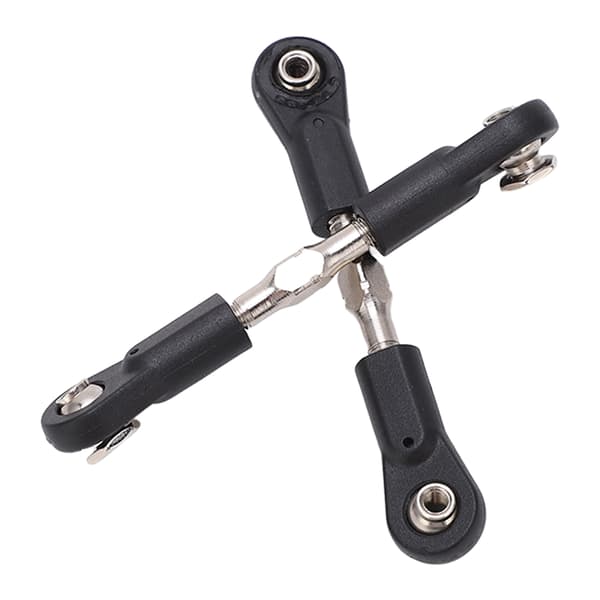 2 stk. RC Servo Link Styrestang 8020 Sort til ZD Racing 1 7 DBX07 EX 07