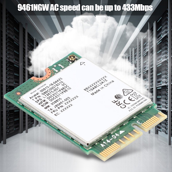Intel 9461NGW trådløst netværkskort - M.2-grænseflade, 433 Mbps, Bluetooth 5.0-understøttelse