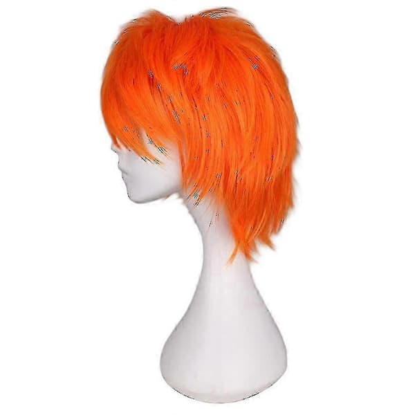 Moderigtig kort lige cosplayparyk til mænd - DSW orange