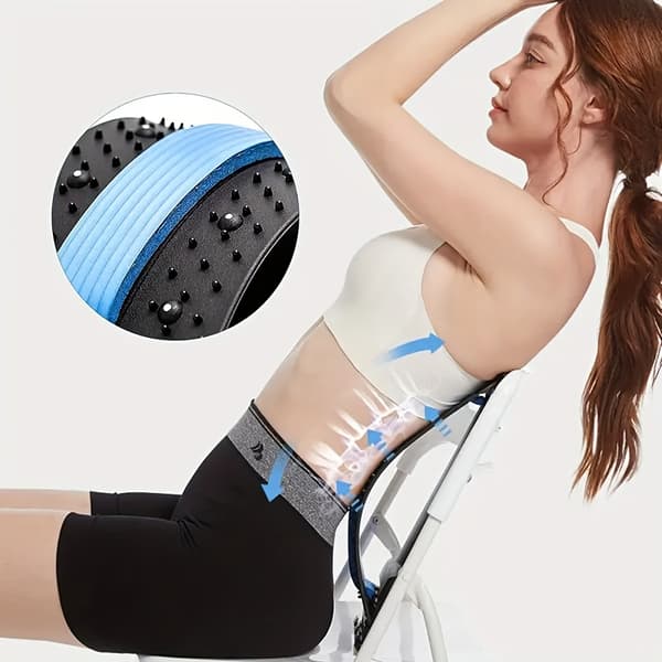 【BQ】3-lags rygstrækker & holdningskorrigerer, massage, ergonomisk Blå