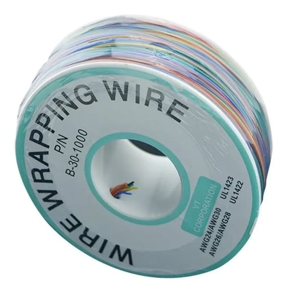 8 Farver Fortinnet Kobber PCB Vikletråd Kabel 30AWG til Luftfart
