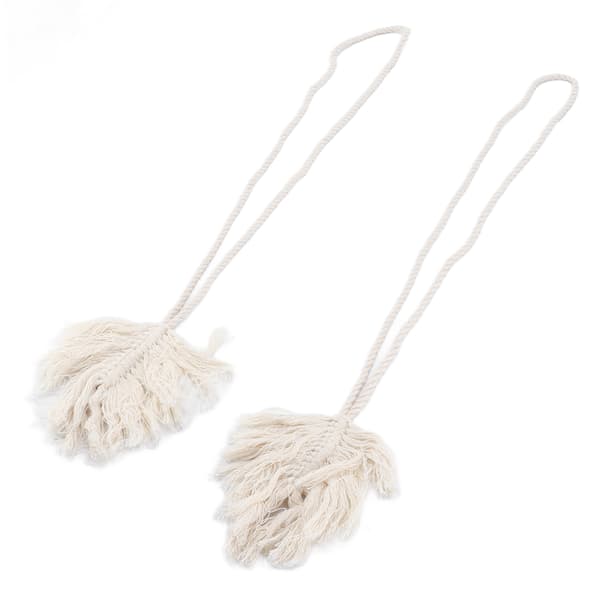 2 stk. Bomuldsreb Gardin Tiebacks Bladformede Kvaster Gardinclips Reb Stropper til Gardin