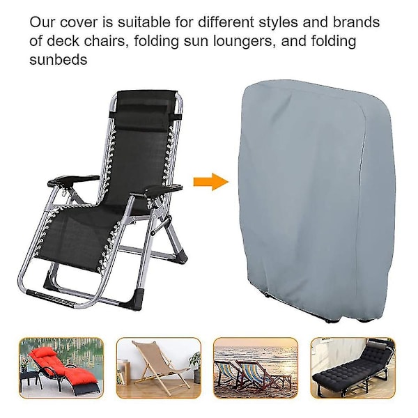 Utomhus fällbara cover Vattentät Dammtät gräsmatta möbelöverdrag Grey W 71 x H 110cm