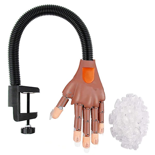 200 stk. Nail Display Manicure Supply For fleksibel Nail Practice Hånd TRANSPARENT