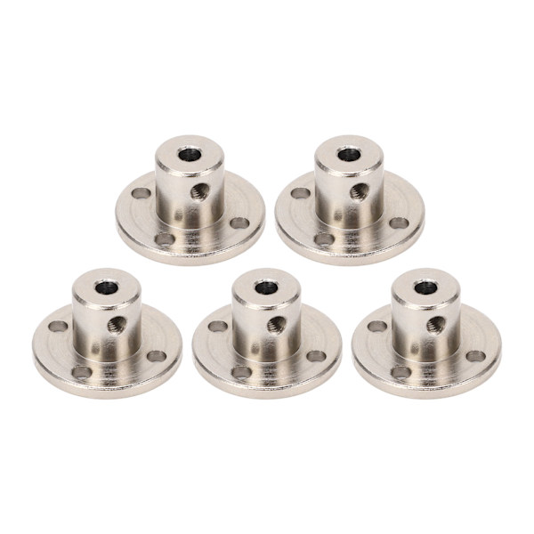 5 stk. Flangekoblinger i rustfrit stål med 3 mm indvendig diameter