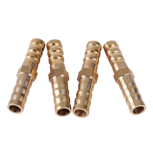 Mässing Slangnippel Reduceringskoppling 8mm till 8mm 4-pack