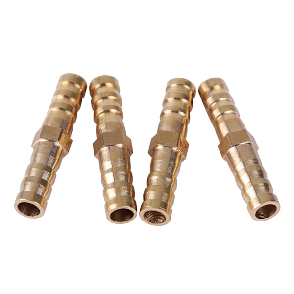 Messing Slange Studs Reducer Fitting 8mm til 8mm 4 Pakke