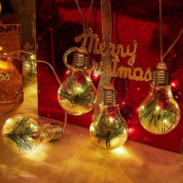 Christmas String Lights LED Bulb Christmas Tree Pine Needle Pine Fruit Decorative Light / 4m 10 Balls 50 Lamp (6cm x 9cm)