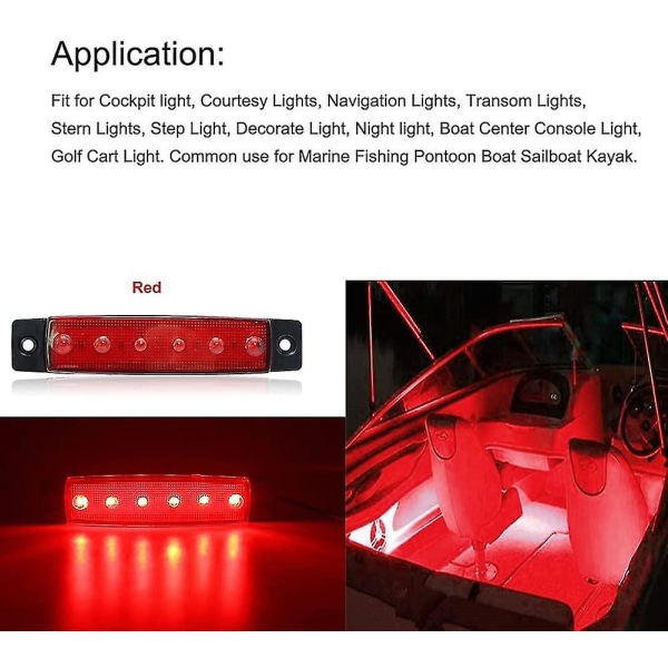 Marine Ship Lights, Praktisk Ship Deck Led Interior Lights, Dekorativa Lights Red