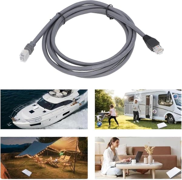 【BQ】Starlink Mini Ethernet-kabel, krystallhode utendørs kompatibel med Starlink Mini rektangulær antenne (5m)-Perfet