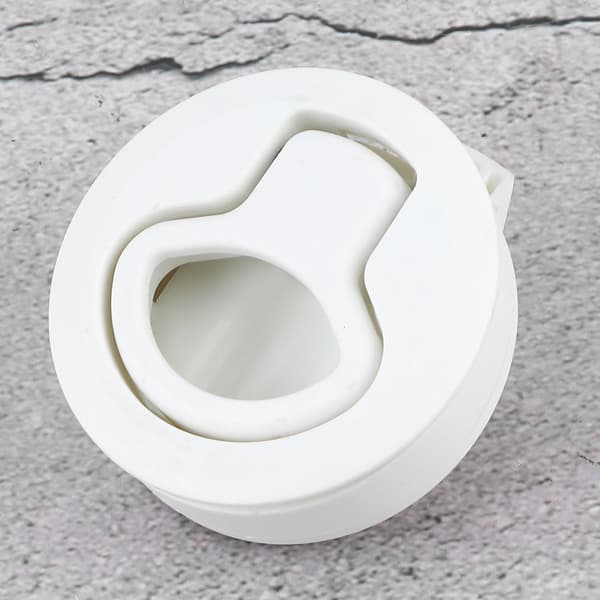 Hvid Plastik Flush Pull Hatch Lås Korrosionsbestandig Marine Båd Dæk Tilbehør