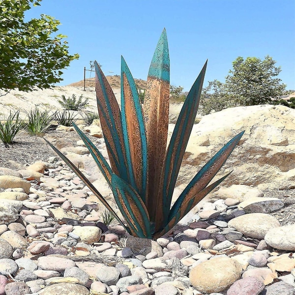 2kpl Tequila Rustic Sculpture Metal Agave Plant Home Decor