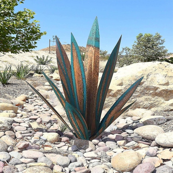 2st Tequila Rustik Skulptur Metall Agave Plant Heminredning