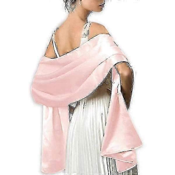 【BQ】Mykt satengsilkeskjerf egnet for kjoler Dameaccessoirer Pink