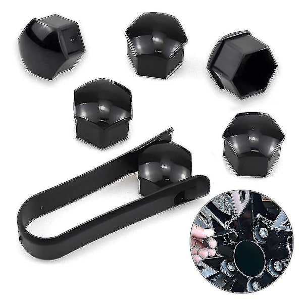 Hjulboltdeksel, 17 mm hjulmutterdeksel, egnet for alle bilmerker