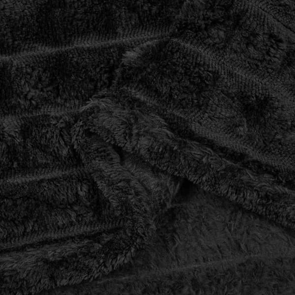 Kasteteppe Svart 200 x 150 cm Fleece