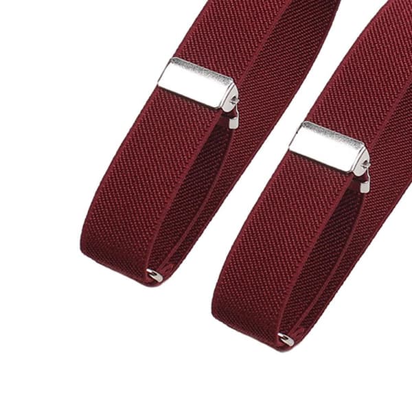 【BQ】1/2/3/5 2 dele mode herreskjorte ærmeholder elastisk rød 2x32cm 1Sæt 1Set Red 2x32cm