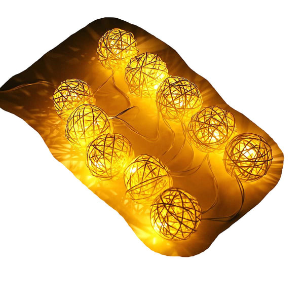 Paristokäyttöinen Led String Light 5m 40 Globe Rotting Balls Juldekoration