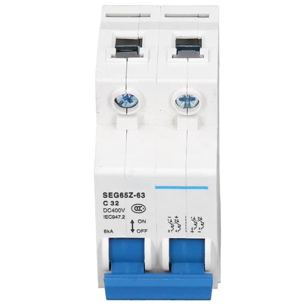 DC Miniatyr Strømbryter 2P 6KA 400V Luftbryter for Solcelle PV Systempaneler Nett C32 32A