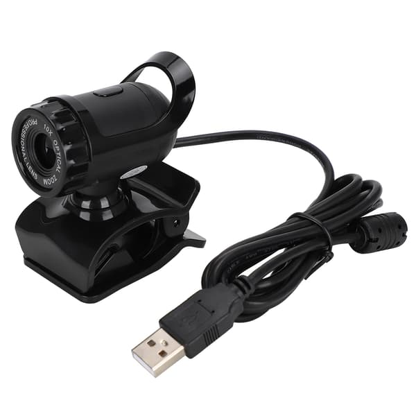 Kamera Sort USB High Definition Indbygget Digital Mikrofon med Clip Base Computertilbehør