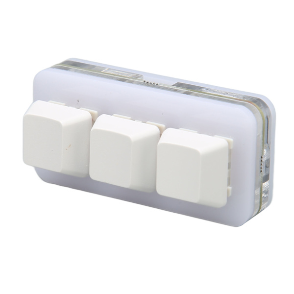 USB 3 Key Mini Keypad RGB LED-bakgrundsbelysning Stöder Hot Swap OSU HID Makroprogrammering Tangentbord för Windows för OS X för Linux Vit