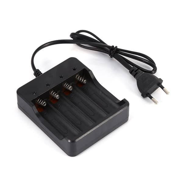 4 Slots 18650 Lithium Batteri Oplader EU Stik