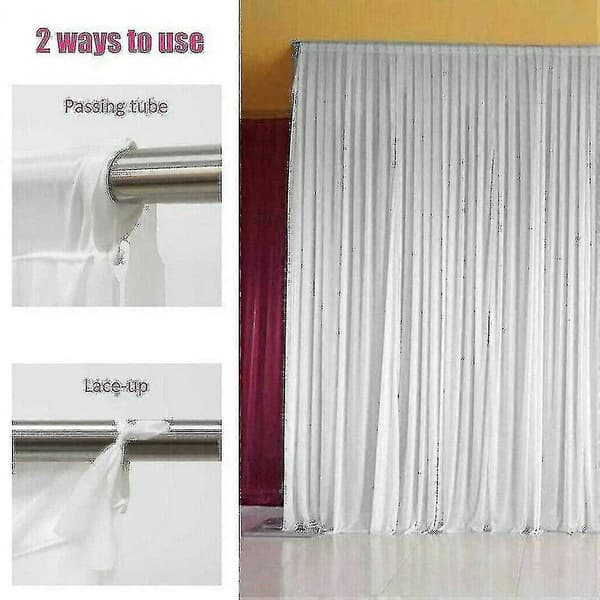 6m x 3m plisserede baggrundsgardiner i issilke til scene, bryllupsstudiodekoration +-hy