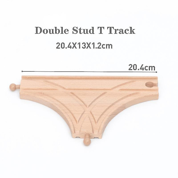 Hhcx-all Kinds Wooden Railway Train Track Accessories Beech Wooden Tracks Set Bridge Building Toys Parts Fit Biro Train Toy New WJ-JM-12-35